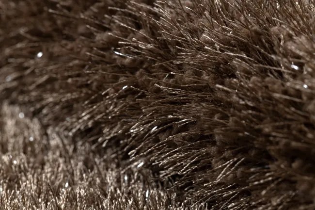 Kúpeľňový koberček SYNERGY glamour / lurex, hnedý