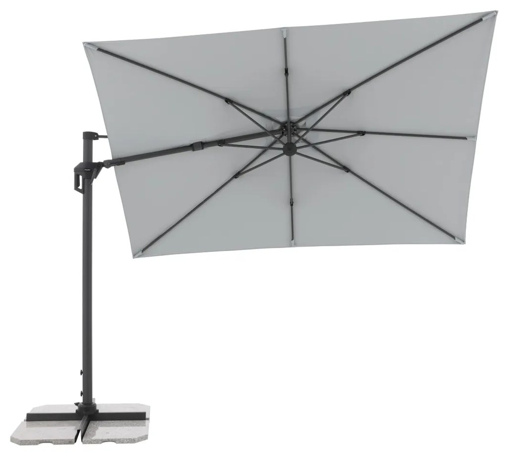 Doppler ACTIVE 310  x 210 cm - moderný slnečník s bočnou nohou svetlo šedá (kód farby 827)