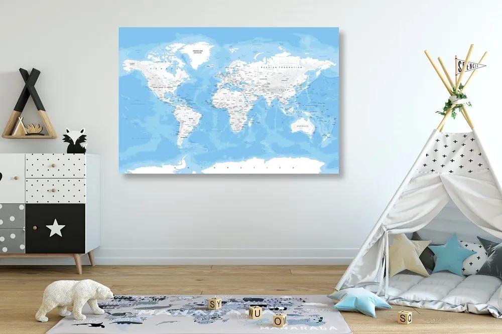 Obraz štýlová mapa sveta - 120x80