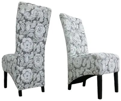 (2600) EVELIN jedálenský kvetované stoličky set 2ks