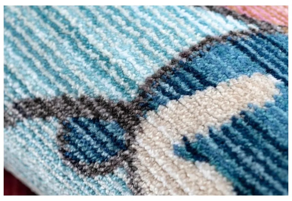 Detský kusový koberec Klaun modrý 133x192cm