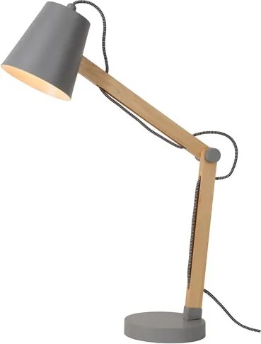 Lucide 03601/01/36 Stolné svietidlo TONY Desk lamp E14 šedé