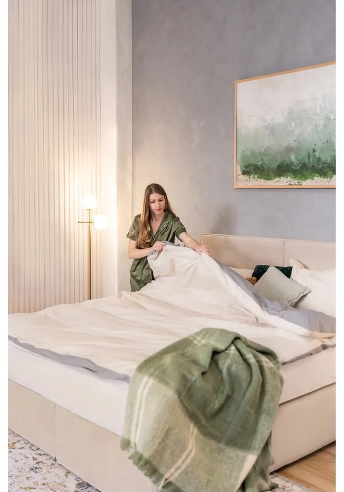 Béžová boxspring posteľ 160x200 cm Olia Bold – Bonami Selection
