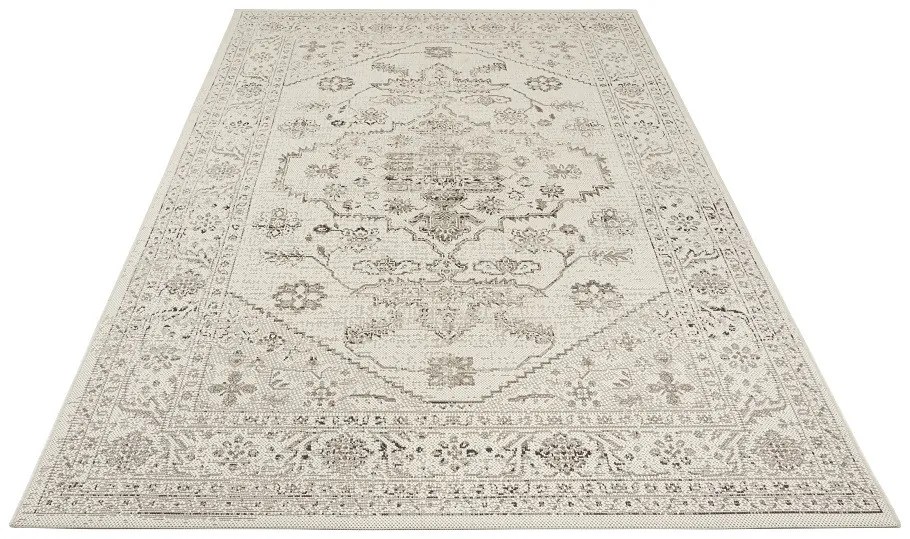 Kusový koberec Beach 103840 Cream / Taupe – na von aj na doma, 80x150, béžová, chodba / predsieň, Hanse Home