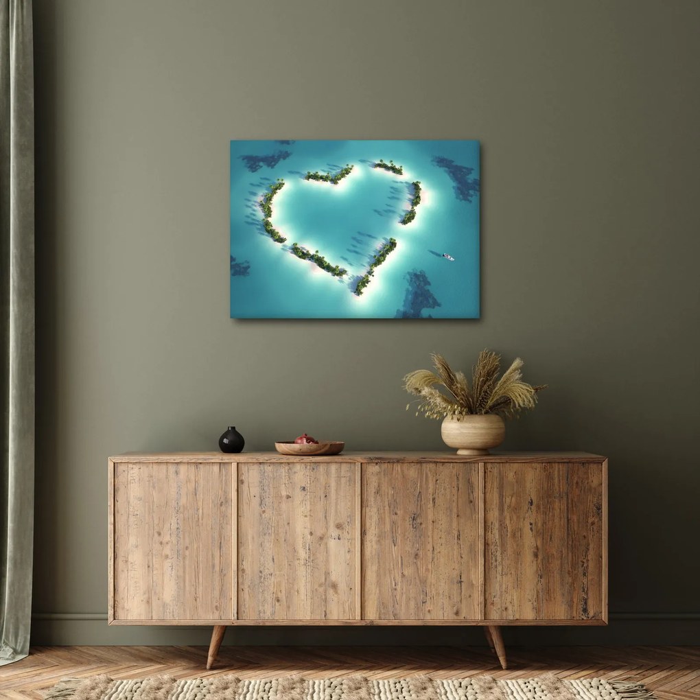 Obraz - Ostrovy srdce (70x50 cm)