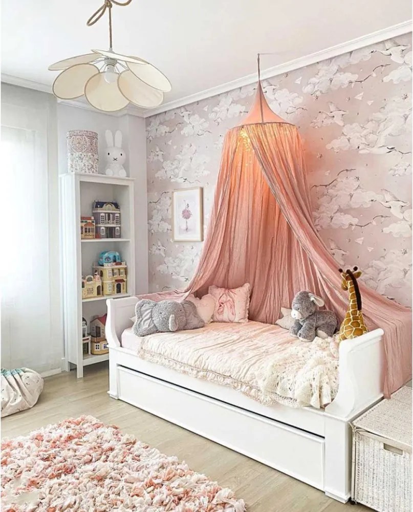 Tapeta kúzelnej labute púdrovo ružová 280×100 cm