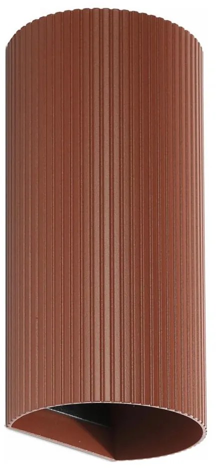 FARO 40545 - Nástenné svietidlo SOLE 2xGU10/8W/230V tehlová vrúbkovaná guľatý