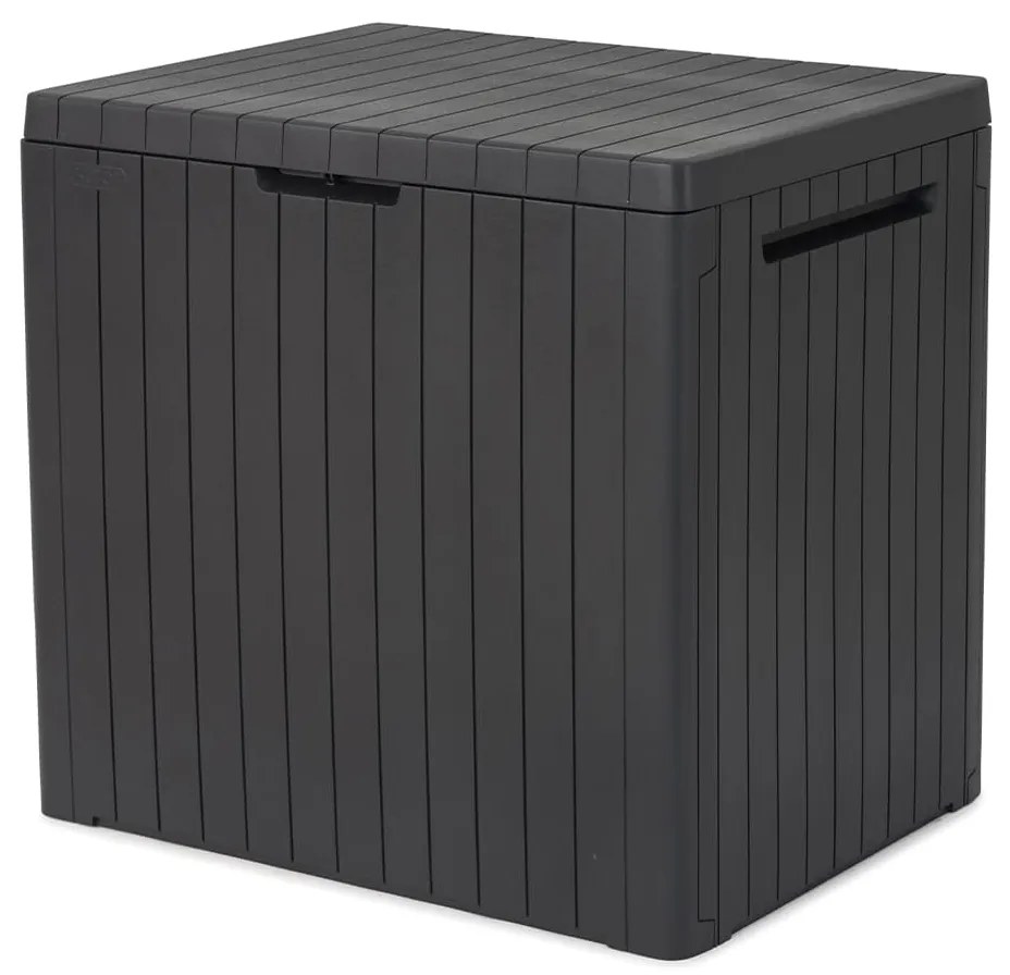Záhradný plastový úložný box City Storage 113 l, čierny
