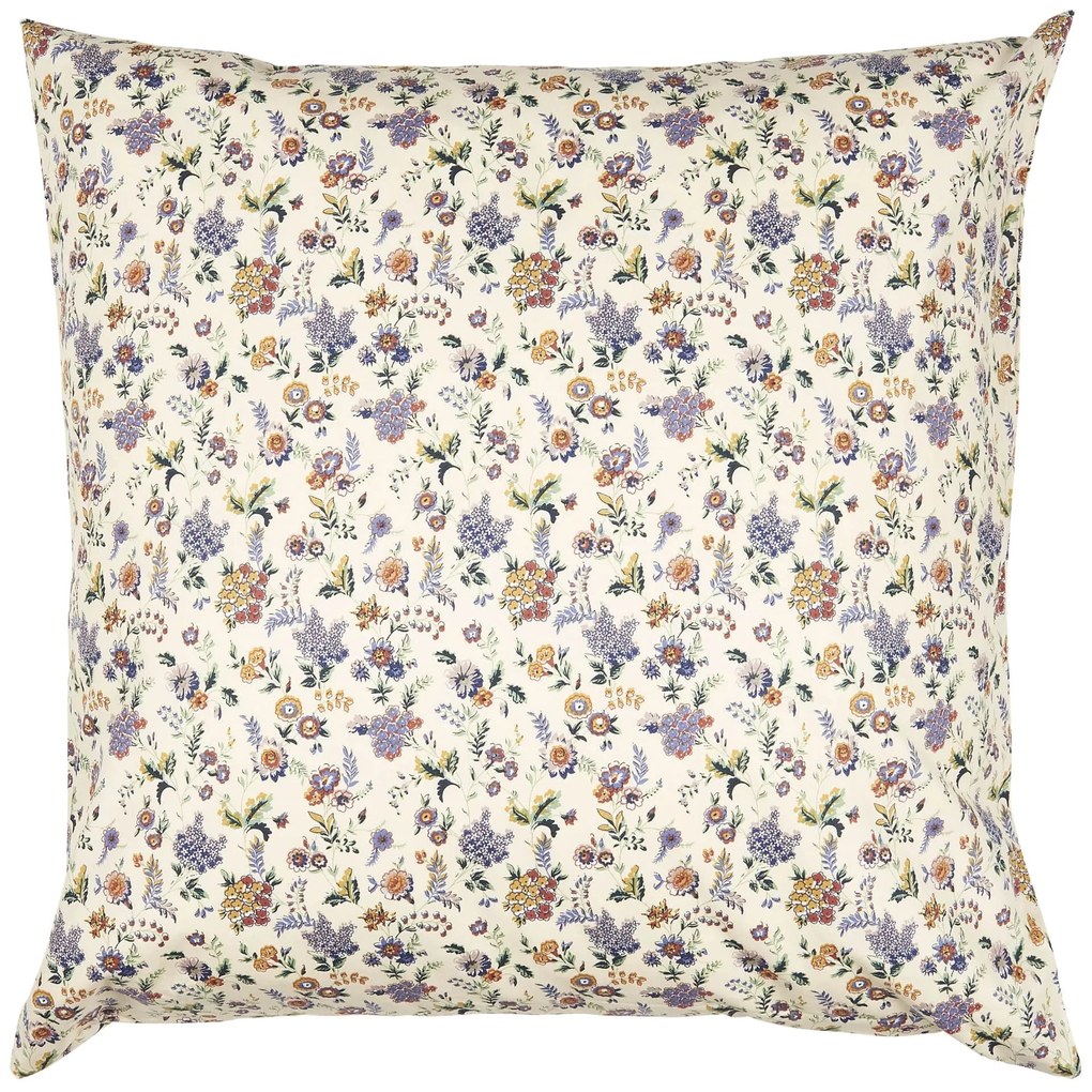 Ib Laursen Bavlnený poťah na vankúš Purple Flowers 60 x 60 cm