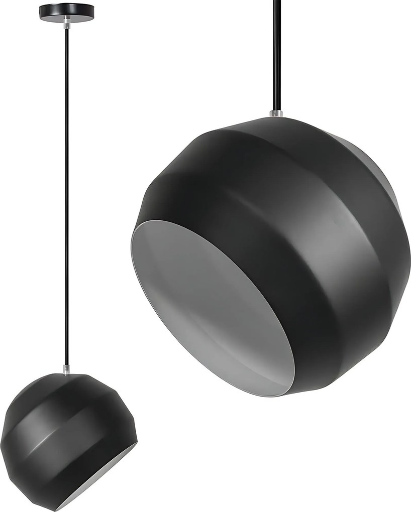 Toolight - Stropná lampa 1xE27 APP381-1CP, čierna, OSW-05013