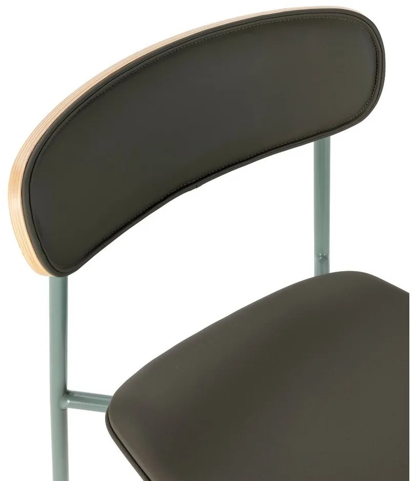 Tmavozelené čalúnené barové stoličky v súprave 2 ks (výška sedadla 65,5 cm) Saula – Marckeric