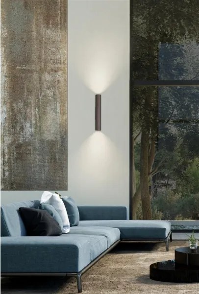 Searchlight 28125LT - Nástenné svietidlo BEACON 2xGU10/10W/230V hnedé