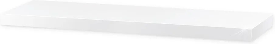 Nástenná polička lesklá 80 cm, biela, 80 cm