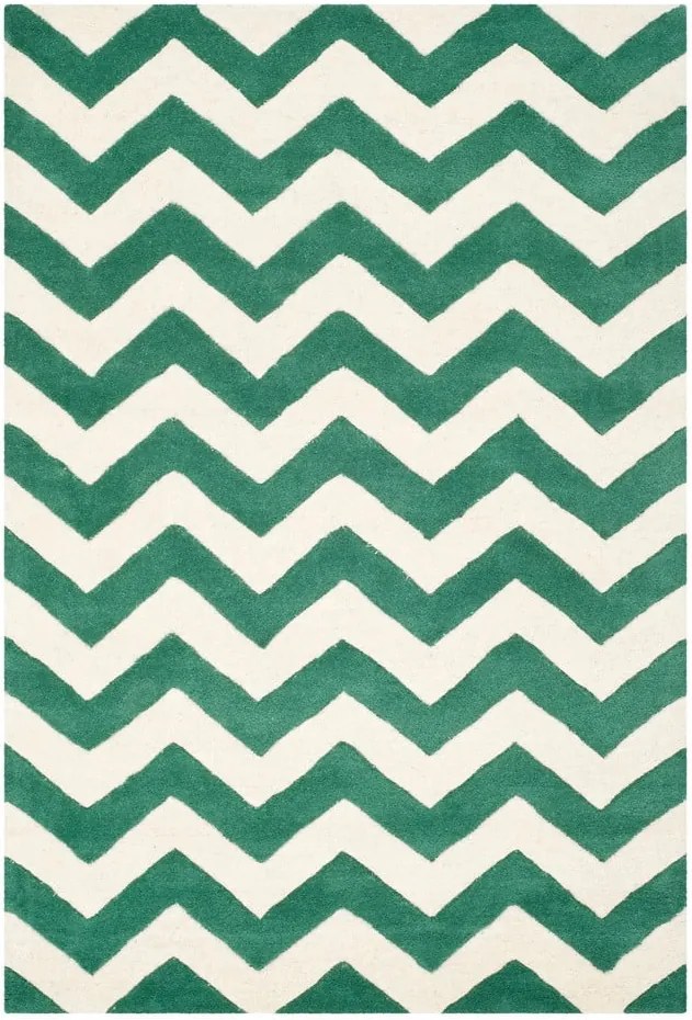 Zelený vlnený koberec Safavieh Crosby, 121x182 cm
