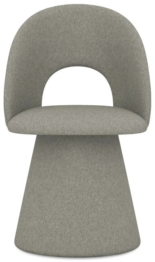 Sivé čalúnené jedálenské kreslo Kalo – Makamii