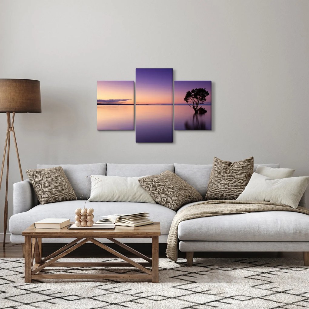 Obraz vodnej hladiny pri východe slnka (90x60 cm)