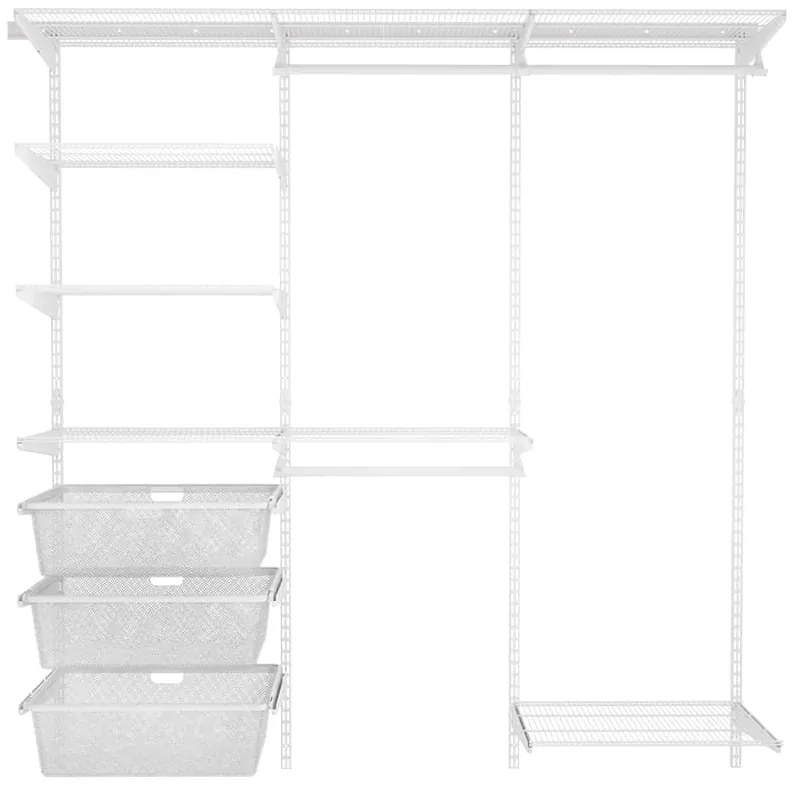 Nástenný regál do šatníka 200x180x40 cm TOPTRACK