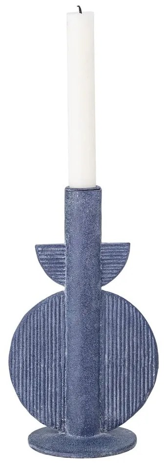 Modrý svietnik Bloomingville Bess, výška 22 cm