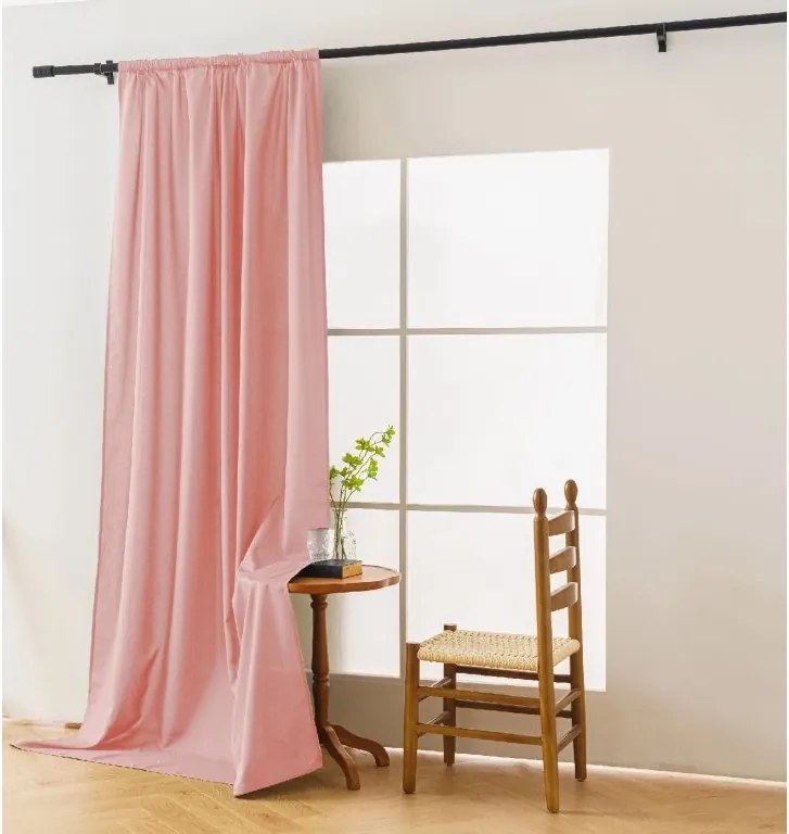Záves OXFORD LIGHT 140x250 cm, ružový Zavesenie: Riasiaca páska