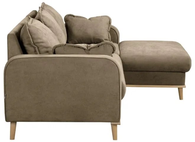 Svetlohnedá rohová pohovka (pravý roh) Beata - Ropez