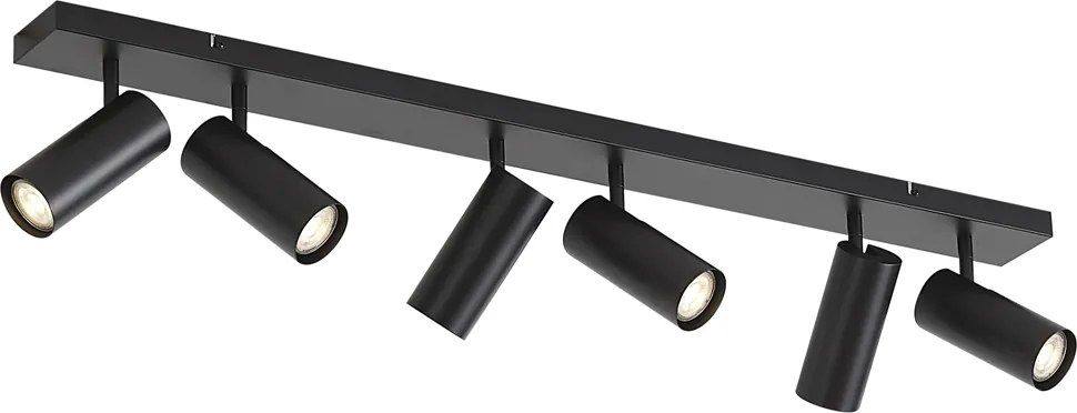 Moderné stropné svietidlo čierne 102 cm 6-svetiel nastaviteľné - Renna