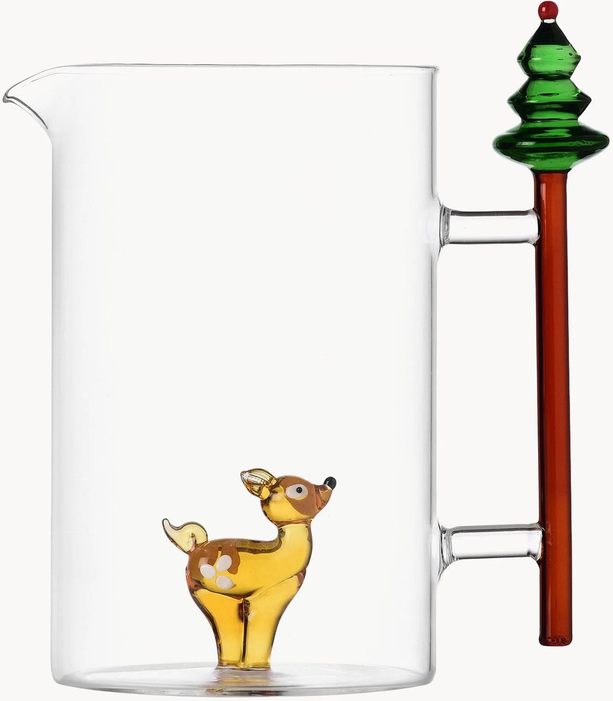 Ručne vyrobený borosilikátový džbán Woodland Tales, 1,5 l