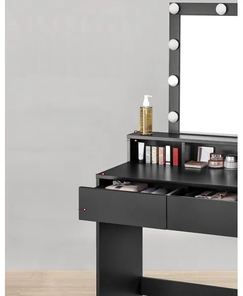 Toaletný stolík LADA čierny