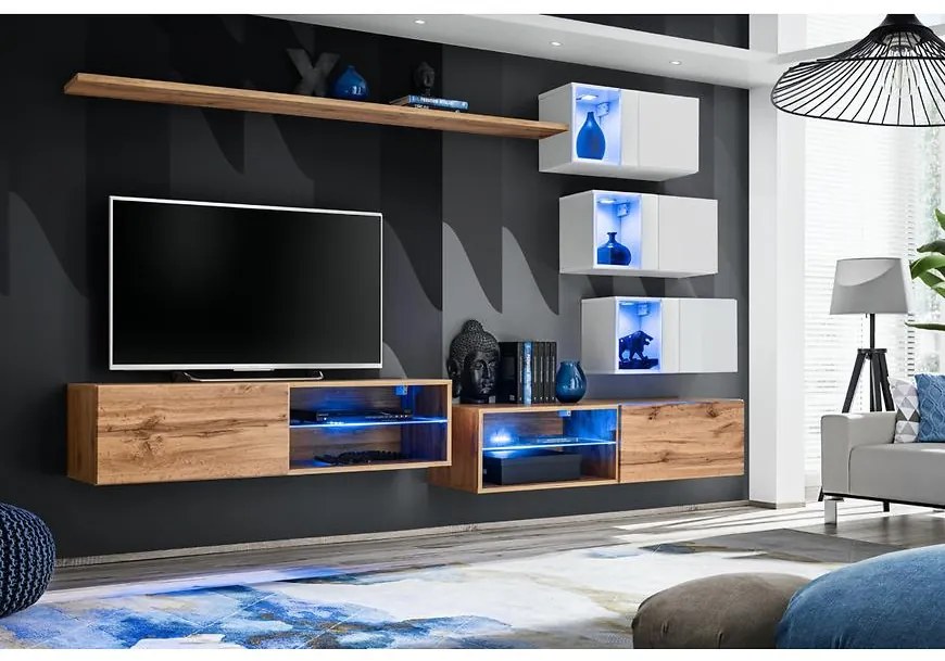 Obývacia Stena Switch Xxiv Wotan/Biely