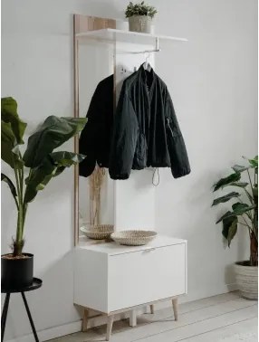 Predsieňová stena Göteborg, biela/dub sonoma%