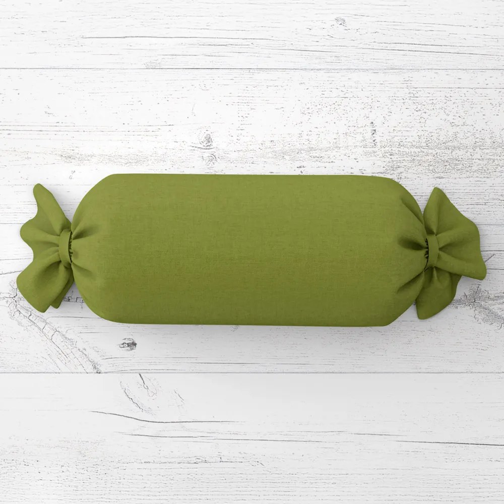 Biante Vankúš valec bonbon Rongo RG-095 Olivovo zelený 15x60 cm