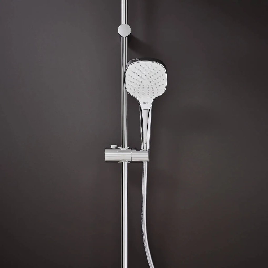 Hansgrohe Croma Select E Vario, ručná sprcha 3jet, biela/chrómová, HAN-26812400