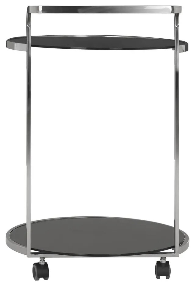 Servírovací stolík na kolieskach so sklenenou doskou ø 50 cm Ackley – Premier Housewares