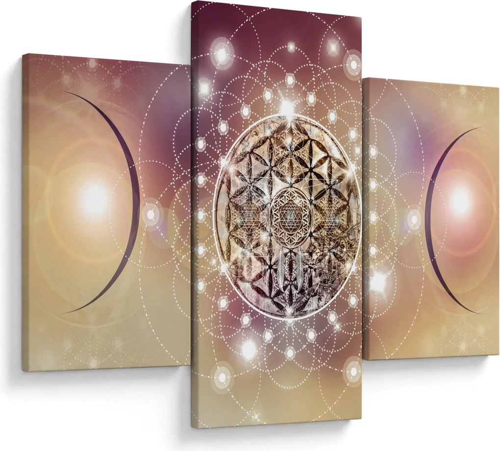 Obraz - Mandala s elementmi (90x60 cm)