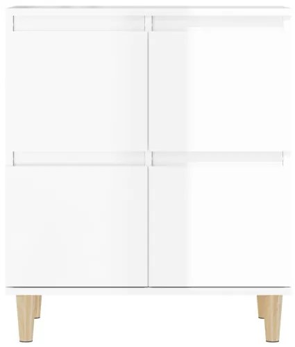 vidaXL Komody 3 ks lesklé biele 60x35x70 cm kompozitné drevo-