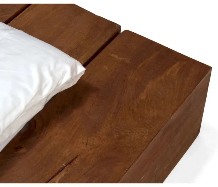 furniture-nabytek.cz - Masívny postel z mangového dreva, lakovaný, hnedý