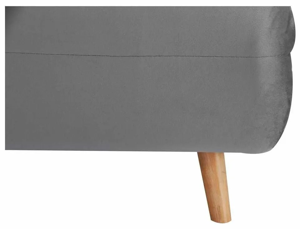 Pohovka Spike II Velvet, sivá / buk