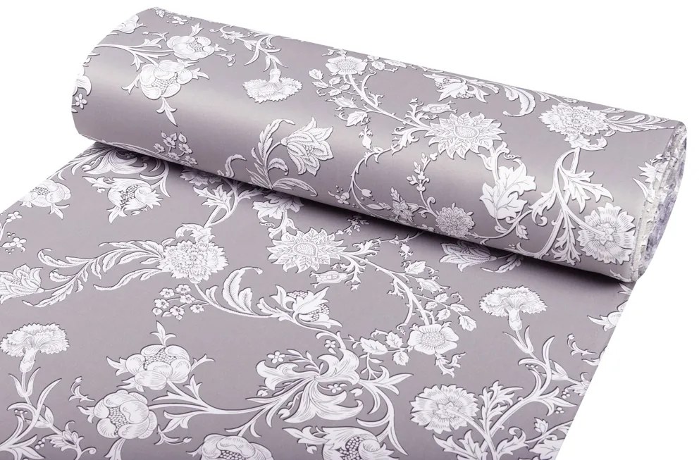 Biante Dekoračný obdĺžnikový obrus PM-045 Zámocké kvety na pastelovo fialovom 60x100 cm