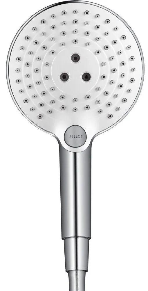 HANSGROHE Raindance Select S ručná sprcha 3jet, priemer 125 mm, biela/chróm, 26530400