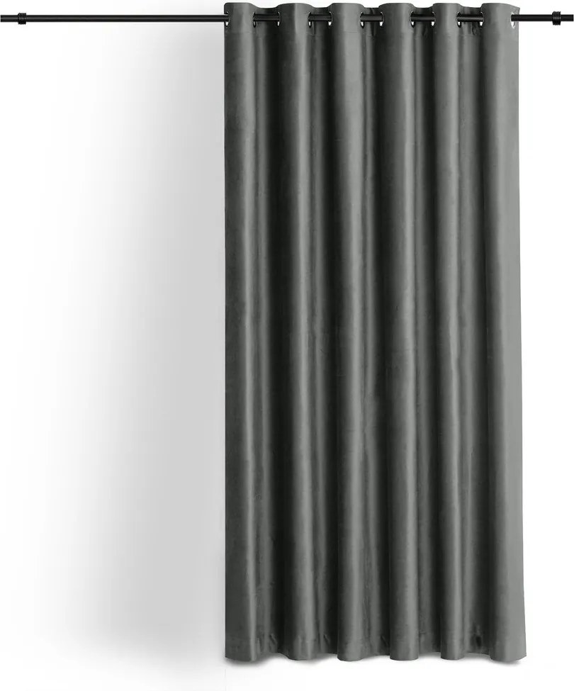 Tmavosivý zamatový dimout záves 400x300 cm Velto – Filumi