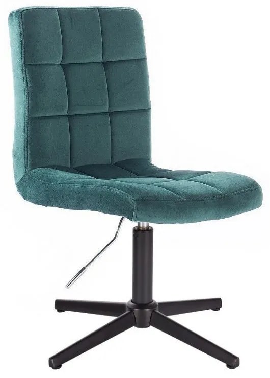 LuxuryForm DESIGN Stolička TOLEDO VELUR na čiernom kríži - zelená