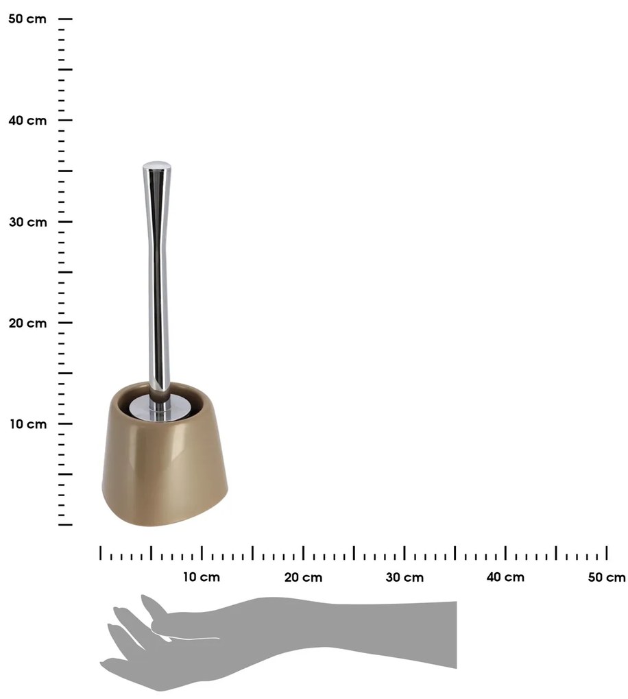 WC kefa Cuesta, béžová/s chrómovými prvkami