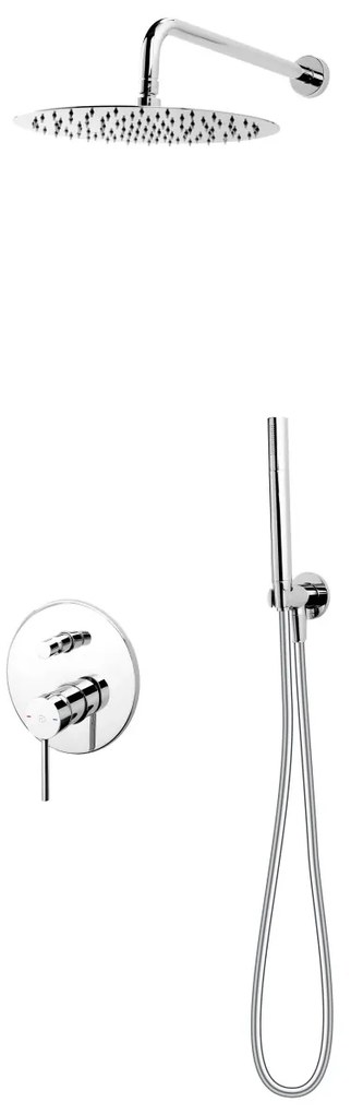 F-Design Flusso, podomietková sprchová sada s dažďovou hlavicou, chróm lesklý, FD1-FLS-7PSET1-11