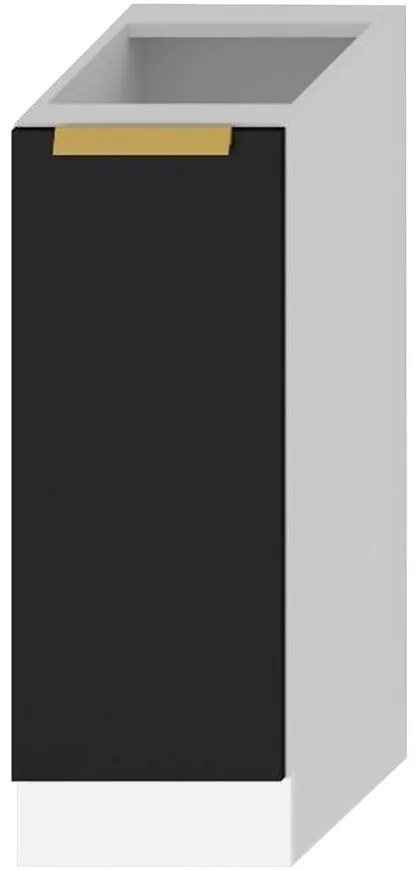Kuchynská skrinka Denis d30 pl čierna mat/biela