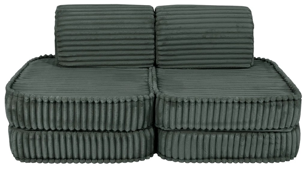 MeowBaby® Churros detská pohovka Basic, Pine Forest Green