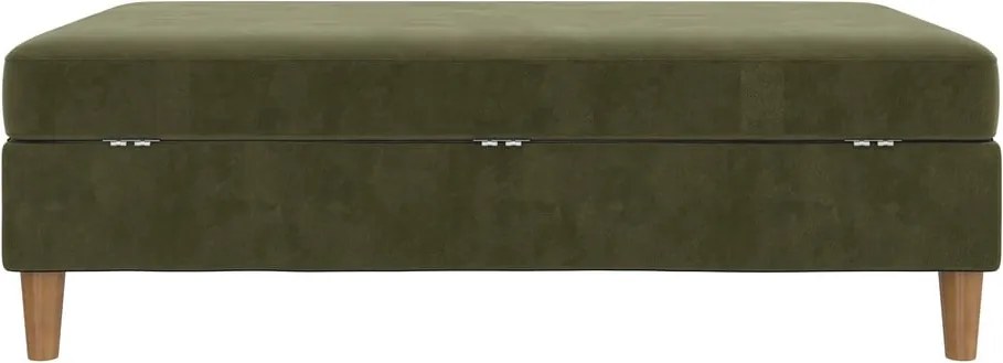 Zelená zamatová podnožka Lilly – Støraa