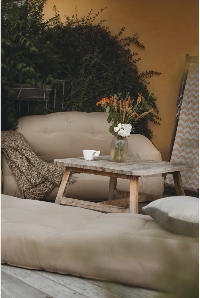 Béžová rozkladacia pohovka vhodná do exteriéru Karup Design Design OUT™ Hippo Beige