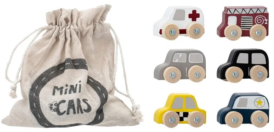 Drevené autíčka v súprave Avin – Bloomingville Mini