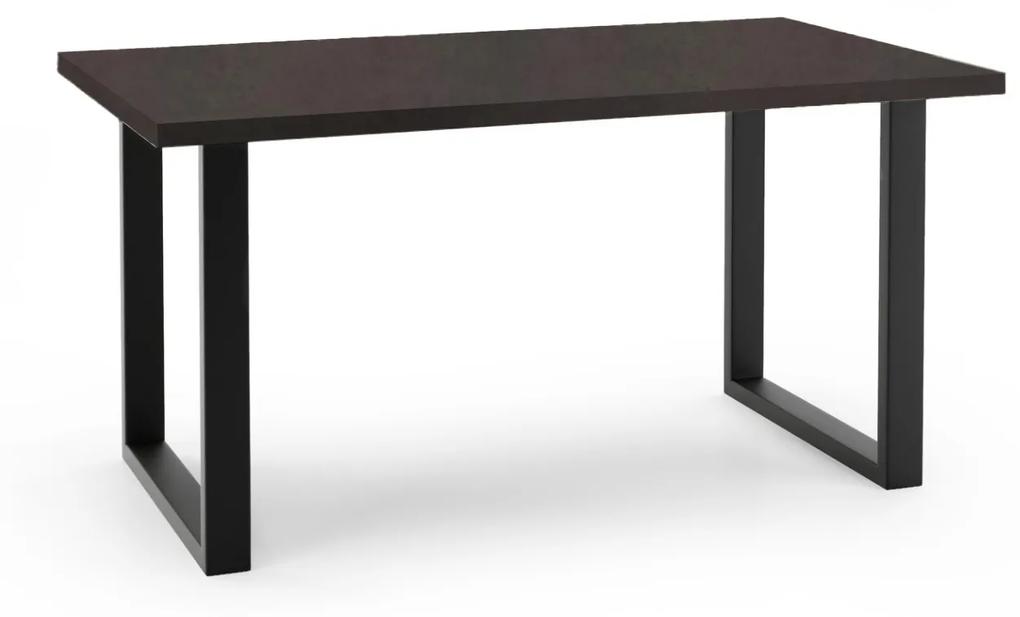Rozkladací jedálenský stôl BOWEN tmavý betón Rozmer stola: 160/260x90cm