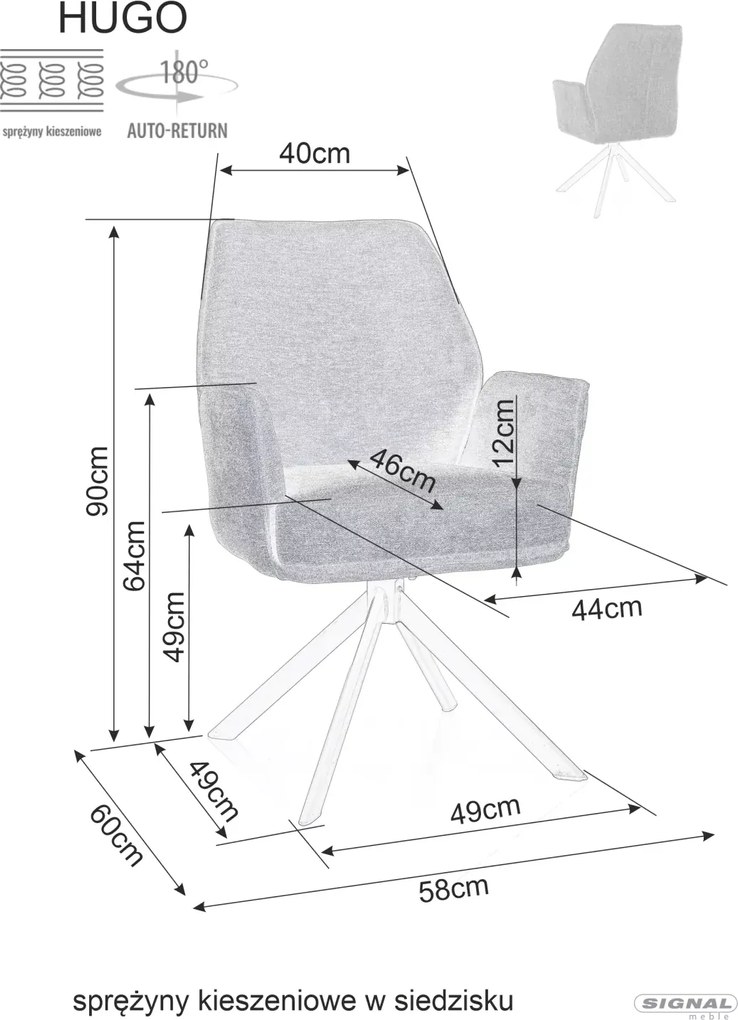 SI Stolička Hugo Brego béžová