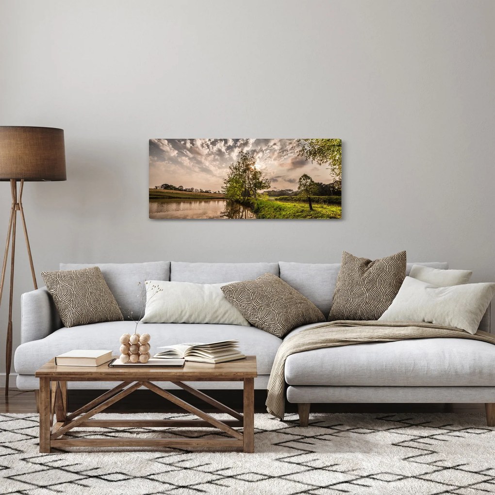 Obraz prírody s lúčmi (120x50 cm)